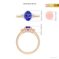 thumbnail image 4 of ANGARA Natural Solitaire Oval 1.25 ct Tanzanite and Diamond Promise Ring in 14K Rose Gold for Women (Size-8x6mm) | December Birthstone, Anniversary, Jewelry Gift for Women | Natural Tanzanite Ring, 4 of 9