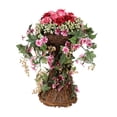 thumbnail image 1 of Centros de mesa con flores y jarrones de ratán, decoración de mesa con macetas artificiales Rosa, 1 of 4