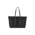 thumbnail image 3 of Valentino Garavani Women's Black Rockstud Textured Leather Tote Black, 3 of 5