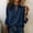 *Navy, variant on ClodeEU Women's Faux Linen Long Sleeve V Neck Shirt ,Solid Color Casual Blouse Army Green,Women's Plus L