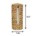 thumbnail image 2 of Household Essentials Wicker Toilet Paper Roll Holder, Handmade, Water Hyacinth Weave, Steel Frame, Removable Lid with Access Slot, and Eco-Friendly, Natural, 2 of 8