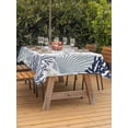 thumbnail image 3 of Outdoor Tablecloth with Umbrella Hole for Patio/Picnic/Party/Camping, Navy Blue Coastal Waterproof Table Cloth Rectangle Table Cover Washable, Grey Red Beige Coral Starfish Nautical (60"x 120"), 3 of 9