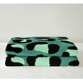 thumbnail image 3 of Green Leopard Print Blanket Turqoise Animal Printed Throw Blanket for Bed, Wild Cheetah Fleece Blanket African Wildlife Sherpa Blanket, Safari Leopard Fuzzy Blanket All Seasons, 3 of 6