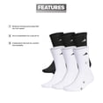 thumbnail image 2 of Calcetines Adidas Athletic para hombre, paquete de 6 unidades, con ajuste de arco acolchado, 2 of 5