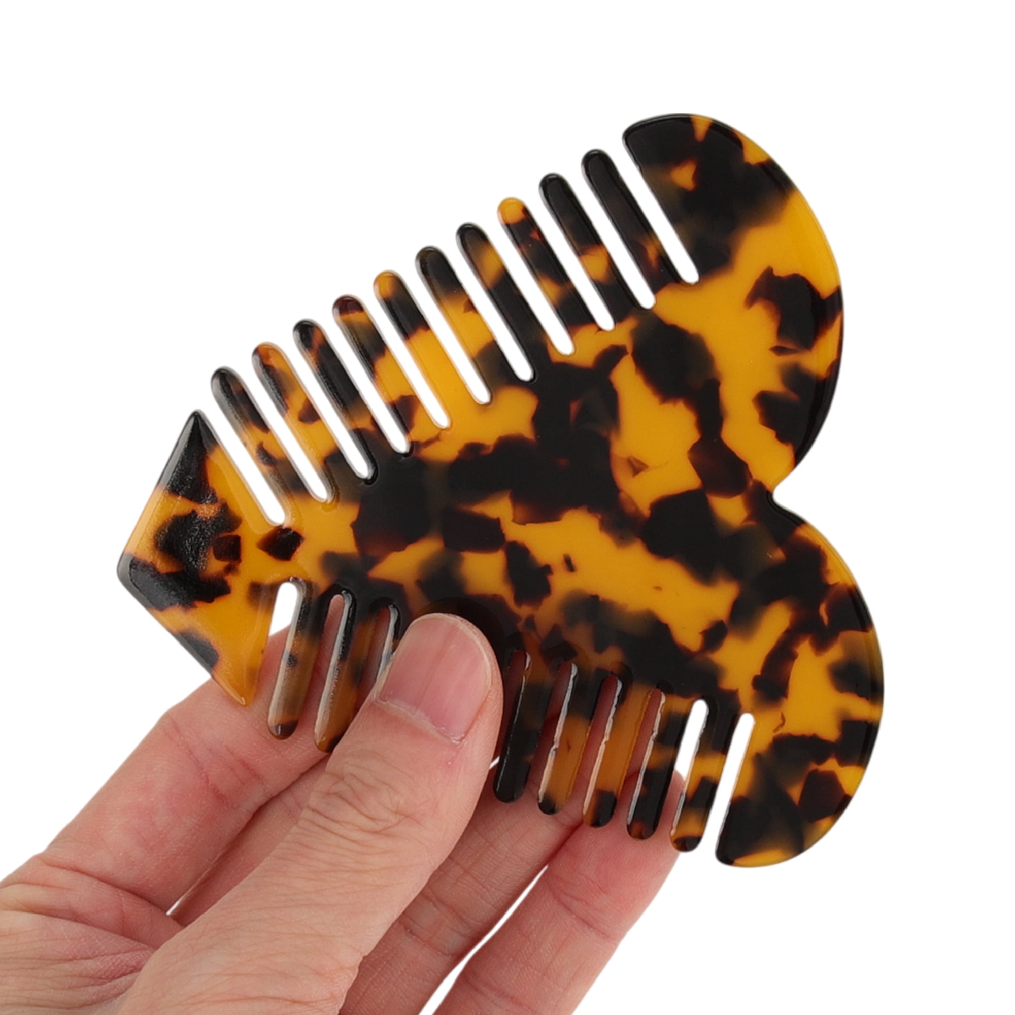 Unique Bargains 1 Pc Heart Shaped Hair Comb for Effortless Hair Care Styling Brown