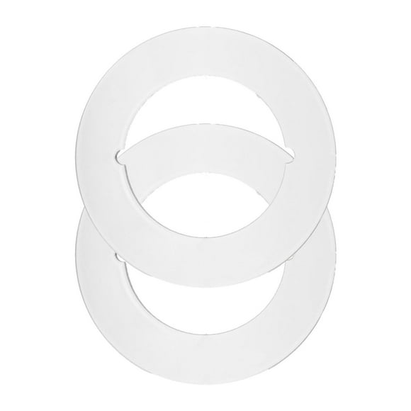 Xingzhi 2x Door Knob Plates Door Accessories Install Easy to Lock Plates Door Repair White 89 mm