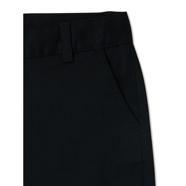 Wonder Nation Girls School Uniform Bermuda Shorts, Sizes 4