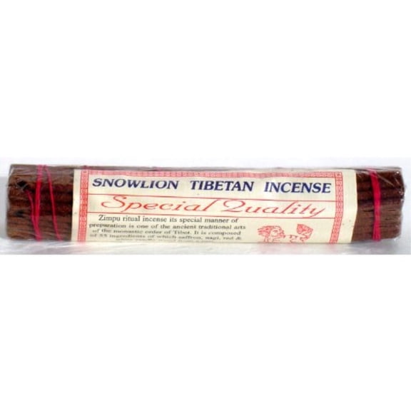snow lion incense - 30 sticks per pack - 7-1/4" length- sold in 4 packs