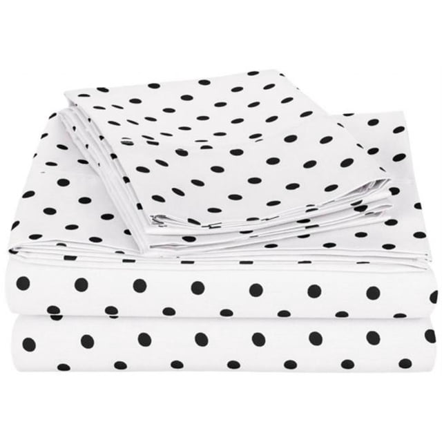 Impressions by Luxor Treasures CR600FLSH PDWH Coton Riche 600 Fil Compter Polka Dot Ensemble Complet & 44; Blanc