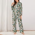 thumbnail image 2 of Kdxio Cactuses Print Womens Pajamas Set Button Down 2 Piece Pjs Long Sleeve Oversized Sleepwear with Pockets-X-Large, 2 of 7