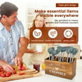 thumbnail image 6 of Txkrhwa Wooden Kitchen Utensil Holder 3 Compartments Large Kitchen Utensil Caddy Organizer Sturdy Silverware Holder Farmhouse Wood Cooking Utensil Stand for Kitchen Countertop Farmhouse, 6 of 11