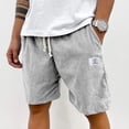 thumbnail image 3 of BOMYJESK Shorts Men Elastic Waist Drawstring Big and Tall Corduroy Cargo Short Relaxed Fit Hiking Golf Shorts Summer Gym Athletic Shorts with Pockets White 3XL, 3 of 4