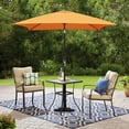 thumbnail image 2 of Ultrashades 6.5 ft Square Outdoor Patio Market Umbrella with Push Button Tilt and Crank Handle, Orange, 2 of 12