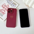 thumbnail image 5 of Designed for iPhone 14 Pro Max Case Cute Girly Sweet Heart Flower Pattern Soft Silicone Camera Protective Phone Case for iPhone 14 Pro Max (Burgundy Red), 5 of 16