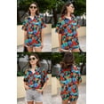 thumbnail image 4 of Zeagoo Women's Hawaiian Shirt Button Down Short Sleeves Beach Tops Casual Tropical Print, 4 of 6