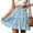01 Blue, variant on Weiqiqre Long Skirts for Women Summer Boho Floral Print Mini Skirt High Waist Drawstring Tiered Skirts