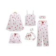 thumbnail image 4 of Conjunto de pijama de 7 piezas para mujer, Sexy ropa de dormir, trajes de dormir suaves y dulces, regalo para el hogar, otoño e invierno, 2024, 4 of 5