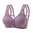 thumbnail image 5 of Front Closure Bras for Women Plus Size Wide Strap Push Up Anti Sagging Wireless Bralette Everyday Bra, 5 of 5