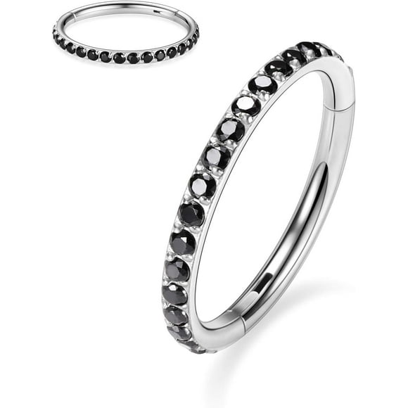 Conch Piercing Jewelry 20g 18g 16g 14g 12g Septum Jewelry Conch Hoop Daith Earrings Surgical Steel Clicker Hoop Piercing Rings Lip Rings with Cartilage Piercing Jewelry