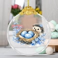 thumbnail image 3 of Handmade Glass Easter Ornament - 2D Flat Bunny & Egg Design for Easter Basket Fillers, Christmas Tree Decor, Party Supplies, 3 of 5