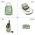 thumbnail image 3 of FORMRS Crossbody Bag for Women Quilted Travel Shoulder Cell Phone Purse with Chain Strap Handbag, Green Dot Triangles Pattern, 3 of 7