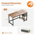 thumbnail image 6 of edx Computer Desk with Drawer 55 Inch PC Table Study Desk with 2-Tier Drawers Storage Shelf Headphone Hook, Modern Simple Style Laptop Desk for Bedroom, Gaming, 6 of 7