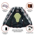 thumbnail image 4 of Daniel Smart Men’s Motorcycle Shirt - All Season Sporty Armored Flannel Shirt – Water Resistant and Durable, 4 of 12
