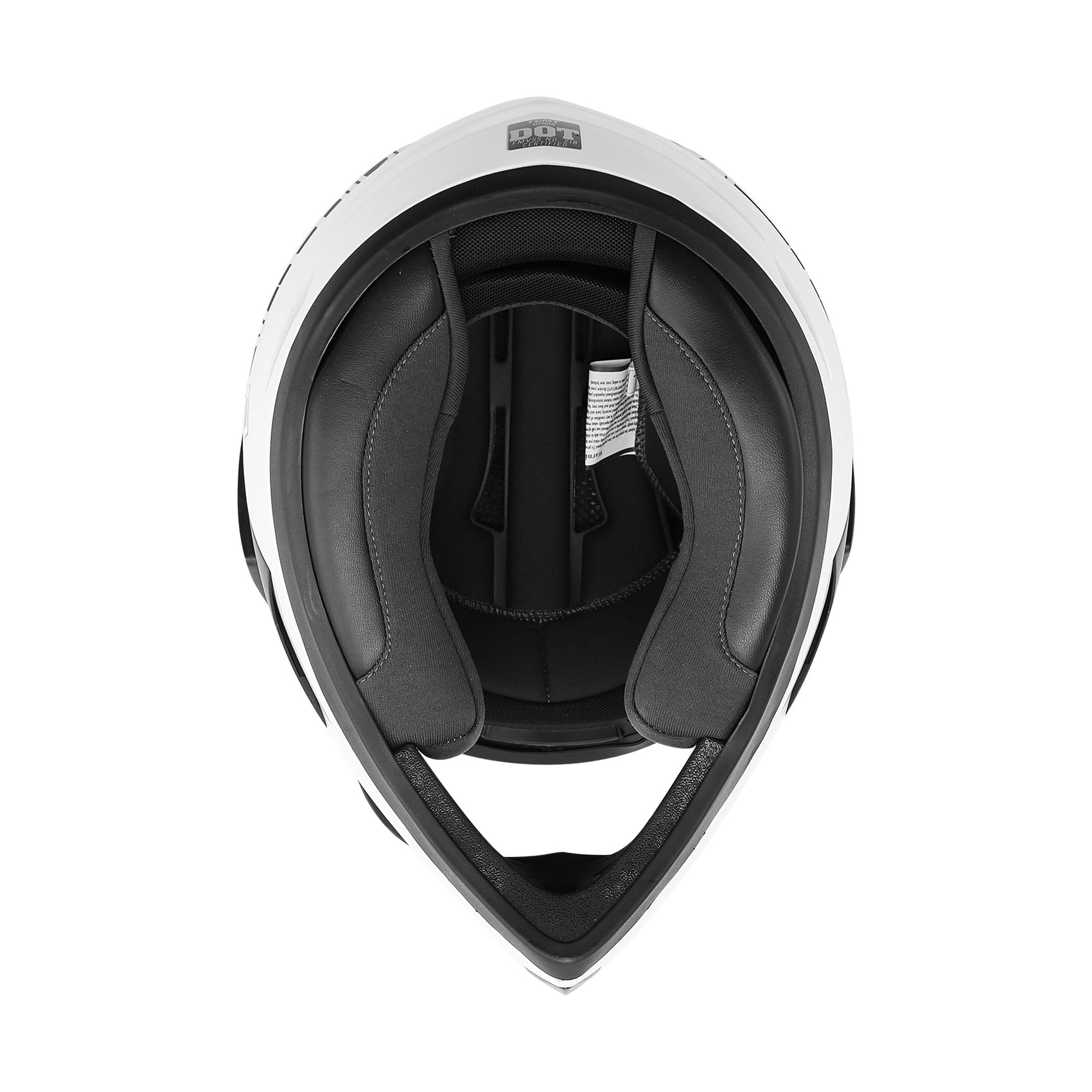 TCMT DOT Motorcross Full Face Helmet Flip up Dual visor Adult Motorcycle Helmet for Atv Offroad Street Dirt Bike White XL Size