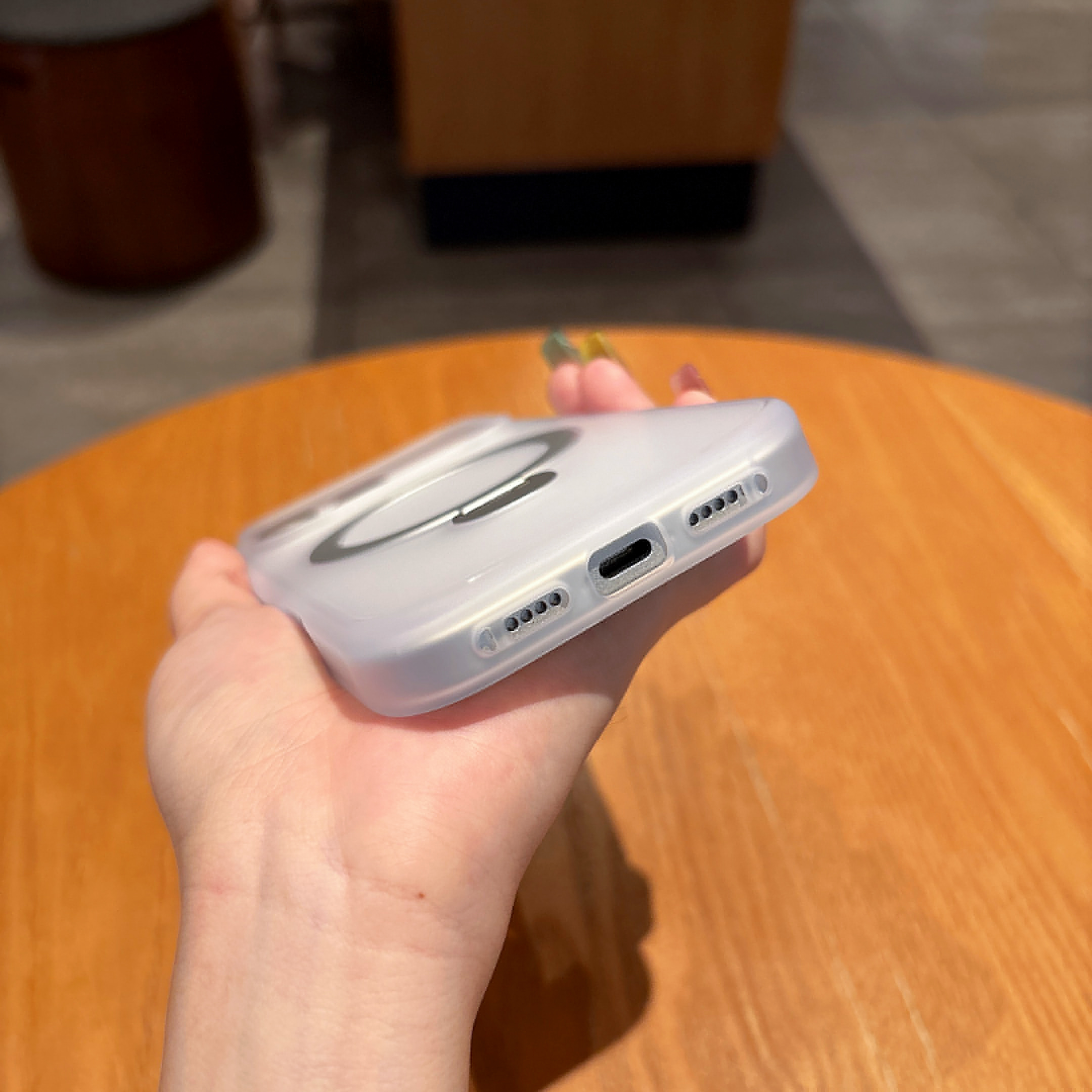 thumbnail image 5 of Magnetic Case for iPhone 17 Pro Max, Ring Holder Kickstand Case Compatible with Mag-Safe Charging, Rugged Matte Shockproof Translucent Protective Phone Cover for iPhone 17 Pro Max, White, 5 of 8