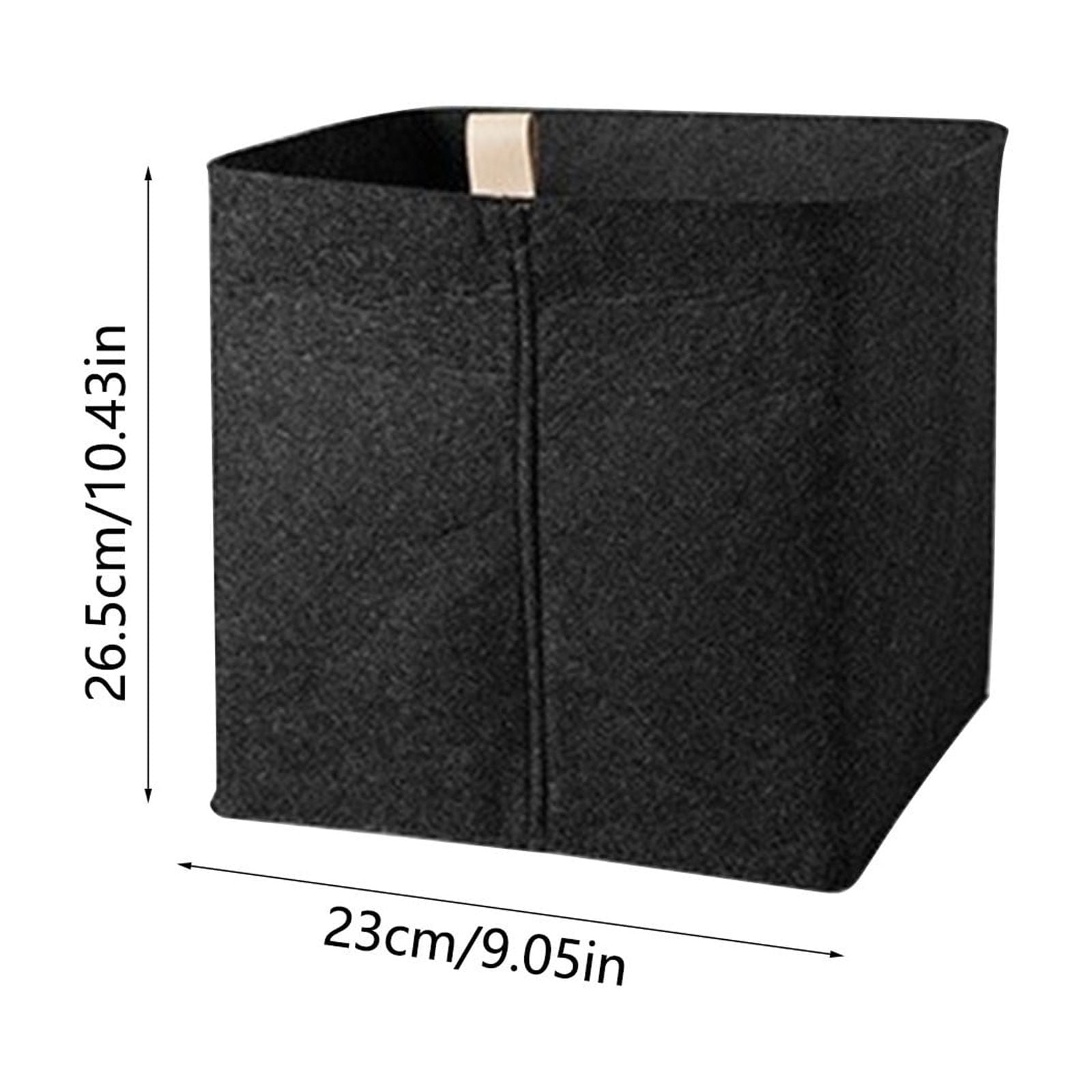 Soft Fabric Home Desktop Storage Basket for Snacks Sundries Office Supplies Cosmetics Collapsible Cotton Linen Bin with Handles for Kitchen Counter Shelf