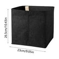 thumbnail image 3 of Latrodar Home Desktop Storage Basket Fabric Storage Basket For Snacks And Sundries Black Creative 10.4x0.4 Inch, 3 of 5