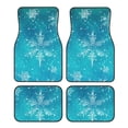 thumbnail image 1 of Honeii Christmas Snow Print Car Foot Mat Four-Piece Set - Front & Rear Universal Car Floor Mats for SUVs, Trucks, Sedans, 1 of 7
