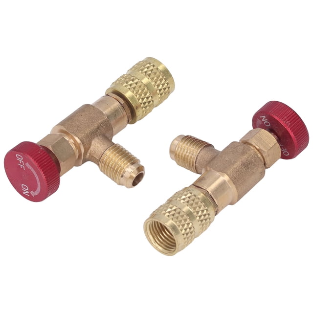 Válvula de seguridad de aire acondicionado, 2 piezas Válvula de control de refrigeración Válvula de control de refrigerante Válvula de carga de refrigerante Optimizada para la excelencia