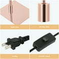 thumbnail image 4 of Rosegold Table Lamp - Modern Table Lamp for bedroom, cute table lamp for girls' room office dormitory, 4 of 6