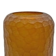 thumbnail image 3 of Bergamo Art 8" Decorative Handmade Patterned Glass Vase in Light Amber, 3 of 7