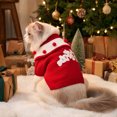 thumbnail image 7 of Christmas Knitted Cat Sweater,Cat Sweater Winter Warm Pullover Turtleneck Knitwear with Cute Bunny Embroidery Pattern,for Winter Pet Dress Up, 7 of 7