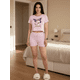 thumbnail image 2 of Pijama De 3 Piezas Mujer Pantalon Short Y Playera A Juego, 2 of 5