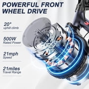 ALLOWEEK A1 electric scooter for adults, 10.5Ah battery up to 18 miles, 350W 19 mph, 10 solid tires no flats, UL2272, dual brakes, app, foldable
