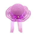 thumbnail image 2 of Children's Wide Brim Sun Hat for Outdoor Play and Sun Protection, Breathable Woven Straw Summer Hat for Boys and Girls Ages 3-7, 2 of 3