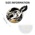 thumbnail image 5 of Spotted Dog 2pcs PU Leather Round Bag Tags with Privacy Cover and Name ID Tag - Suitcase Tags for Travel Luggage, Handbags, Backpacks, School Bags, 5 of 6