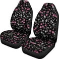 thumbnail image 3 of Black Sky Pink Stars Car Seat Covers Pack of 2 Universal Front Seat Protective Cover, 3 of 6