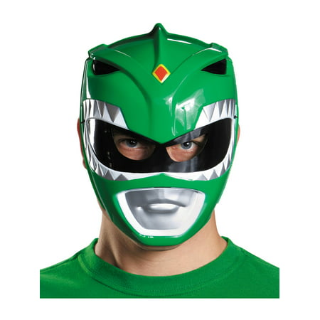 Adults Mighty Morphin Power Rangers Green Vacuform Mask Costume Accessory