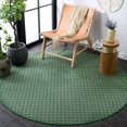 thumbnail image 3 of Safavieh Terrace Wight Geometric Indoor/Outdoor Area Rug, Dark Green/Light Green, 6'7" x 6'7" Round, 3 of 14