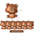 thumbnail image 3 of Finypa 6pcs Big Bear Foil Balloons 34" Woodland Bear Balloon Brown Bear Shaped Animal Balloons for Jungle Safari Theme Kids Birthday Baby Shower Party Decorations Supplies, 3 of 3