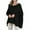 01 Black, variant on Weiqiqre Women's Sweaters Tunic Sweaters Crew Neck Long Sleeve Fall Casual Slouchy Knit Pullover Tops