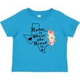 thumbnail image 3 of Inktastic Texas Home is Where the Heart is with Watercolor Floral Girls Toddler T-Shirt, 3 of 5