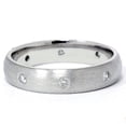 thumbnail image 1 of 950 Platinum Diamond Comfort Fit Brushed Wedding Band, 1 of 2