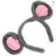 thumbnail image 2 of Tocado de animal Mikinona. Diadema con orejas bonitas. Diadema de hámster. Diadema. Tejido., 2 of 8