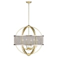 thumbnail image 4 of Golden Lighting Colson 6-Light Chandelier in Olympic Gold with Pewter, 4 of 5