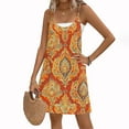thumbnail image 6 of Taqqpue Summer Dresses for Women 2025 Scoop Neck Sleeveless Floral Dress Casual Vacation Outfits Sundress Spaghetti Strap Mini Dress Bikini Coverup Dress for Beach with Pocket, 6 of 7